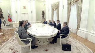 Russian President Vladimir Putin and Iranian Foreign Minister Abbas Araghchi attended a meeting in Moscow